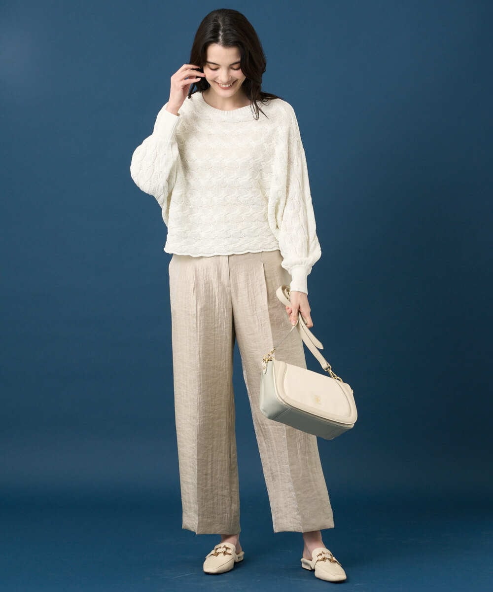 PRFGE03390 CHRISTIAN AUJARD(クリスチャン・オジャール) [ドライタッチ]ドルマンスリーブニット ホワイト