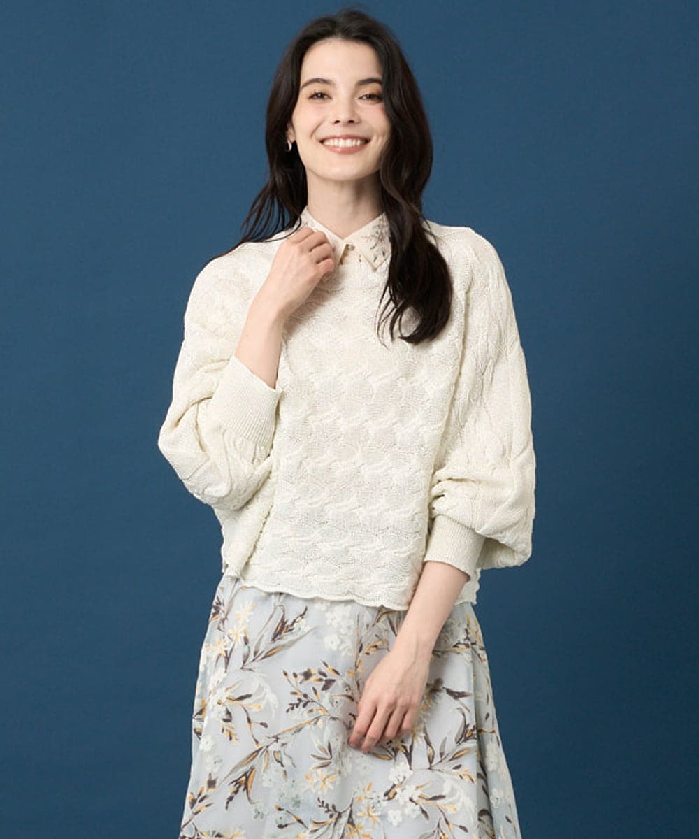 PRFGE03390 CHRISTIAN AUJARD(クリスチャン・オジャール) [ドライタッチ]ドルマンスリーブニット ホワイト