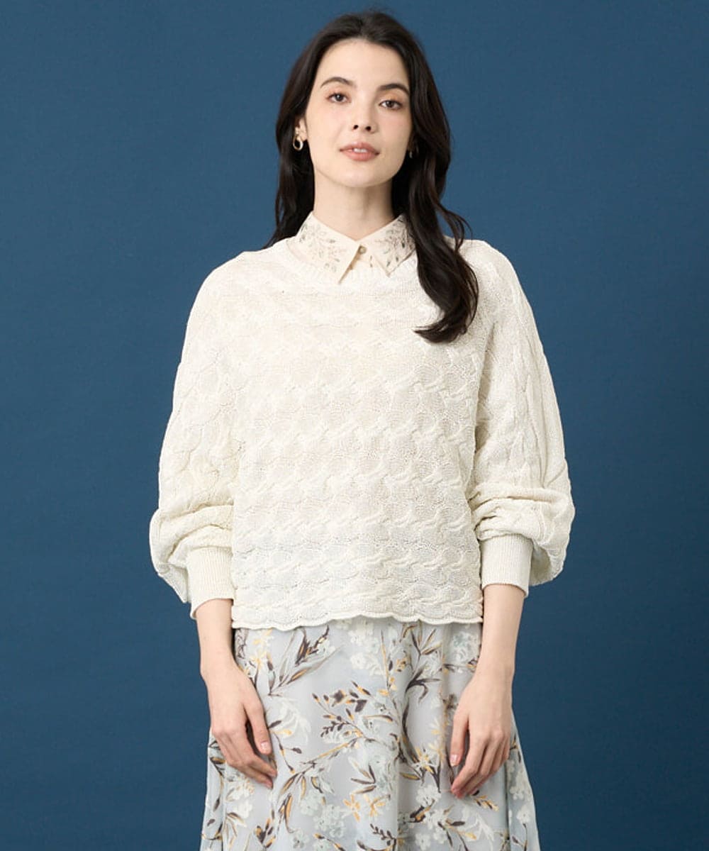 PRFGE03390 CHRISTIAN AUJARD(クリスチャン・オジャール) [ドライタッチ]ドルマンスリーブニット ホワイト