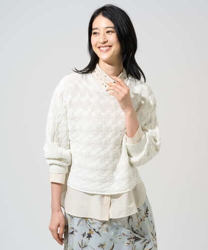 PRFGE03390 CHRISTIAN AUJARD [ドライタッチ]ドルマンスリーブニット