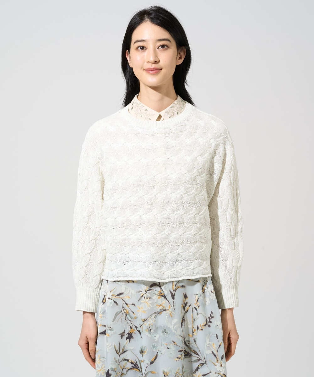 PRFGE03390 CHRISTIAN AUJARD(クリスチャン・オジャール) [ドライタッチ]ドルマンスリーブニット ホワイト