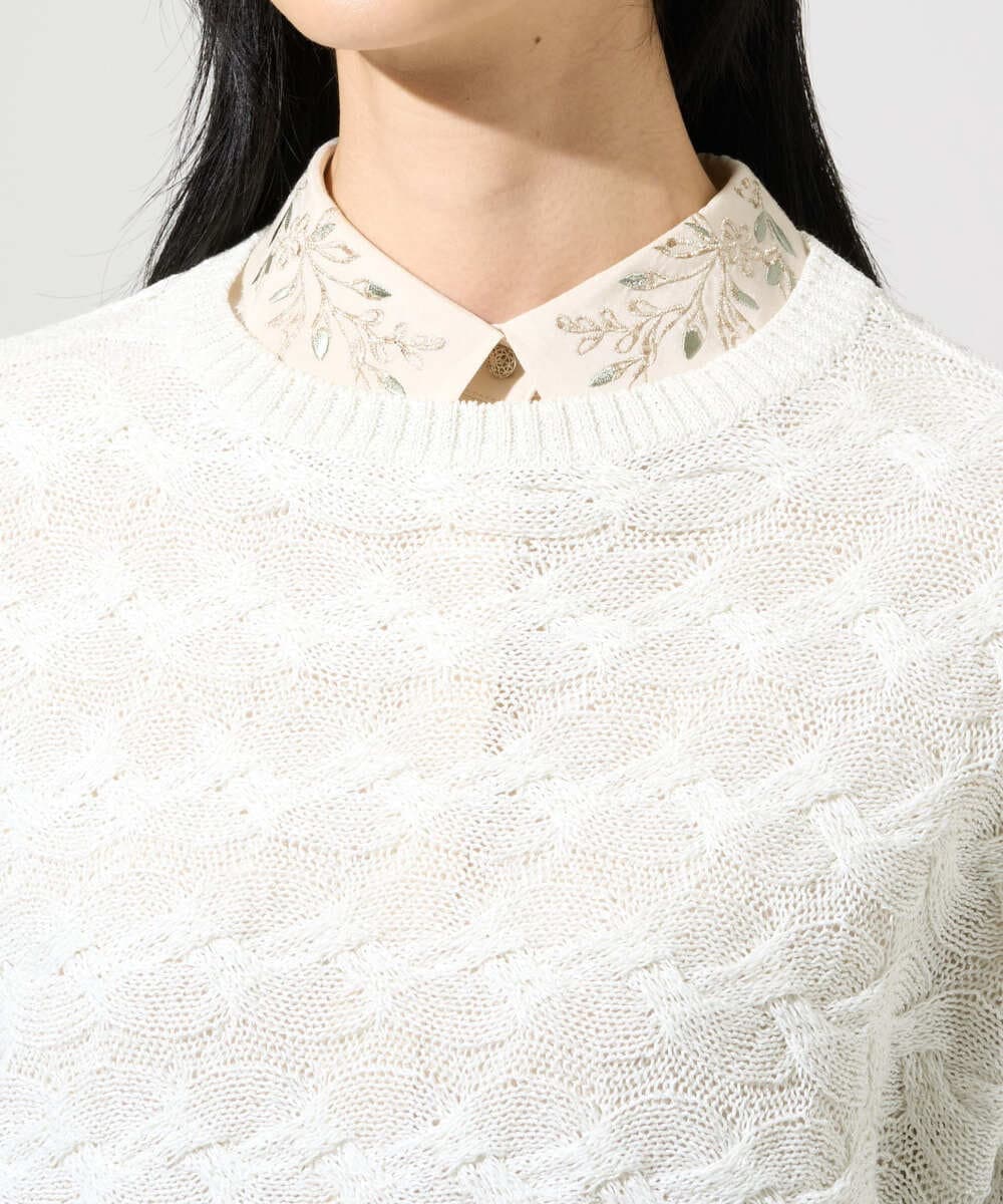 PRFGE03390 CHRISTIAN AUJARD(クリスチャン・オジャール) [ドライタッチ]ドルマンスリーブニット ホワイト