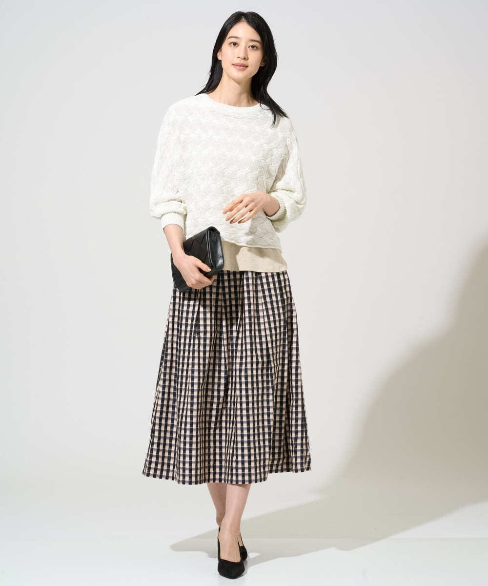 PRFGE03390 CHRISTIAN AUJARD(クリスチャン・オジャール) [ドライタッチ]ドルマンスリーブニット ホワイト