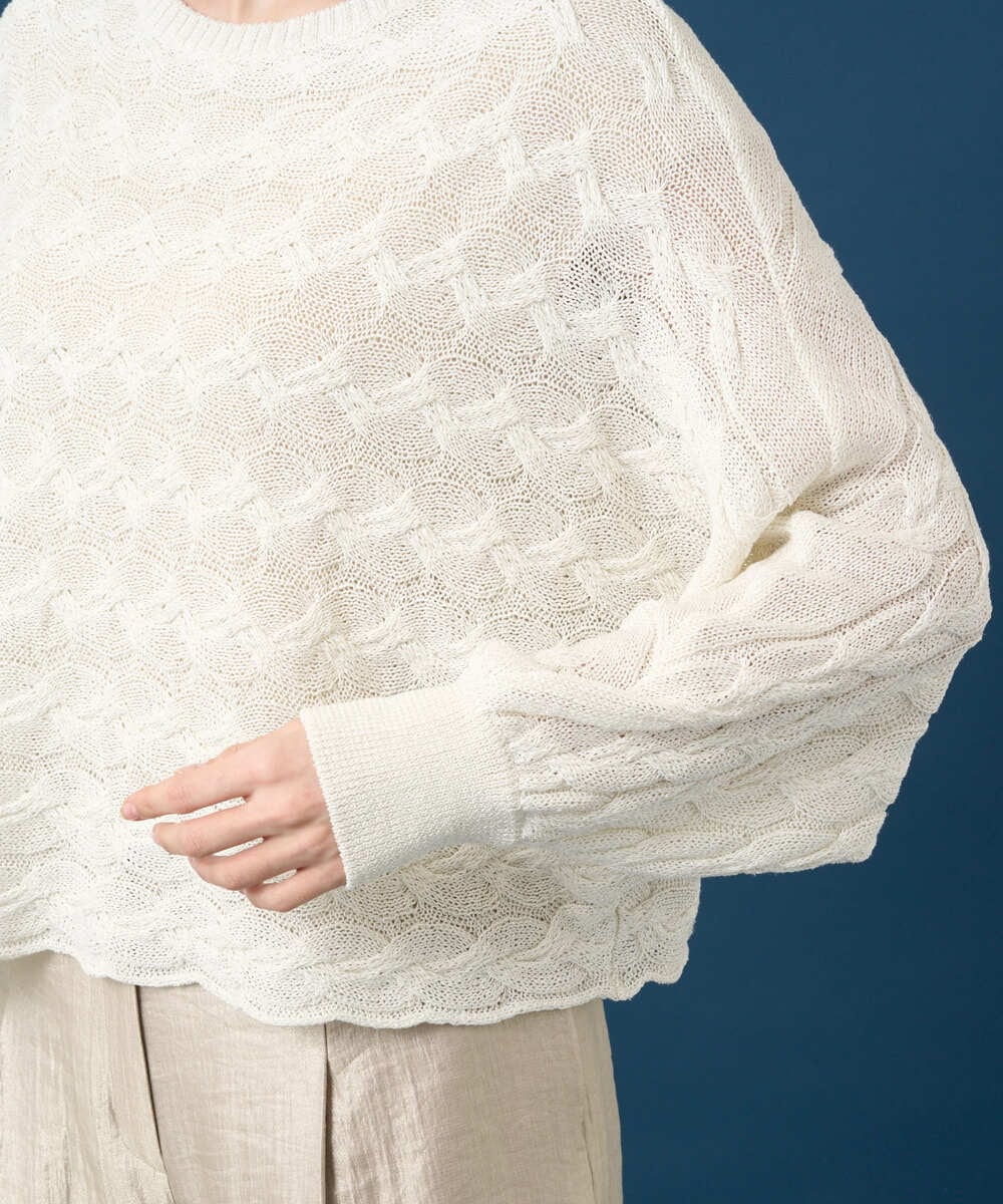 PRFGE03390 CHRISTIAN AUJARD(クリスチャン・オジャール) [ドライタッチ]ドルマンスリーブニット ホワイト