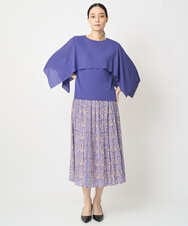 PRFGV76460 CHRISTIAN AUJARD(クリスチャン・オジャール) ケープ風デザインニット ブルー