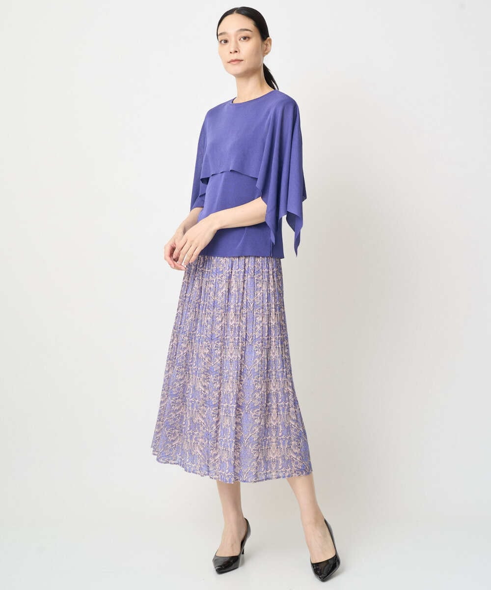 PRFGV76460 CHRISTIAN AUJARD(クリスチャン・オジャール) ケープ風デザインニット ブルー