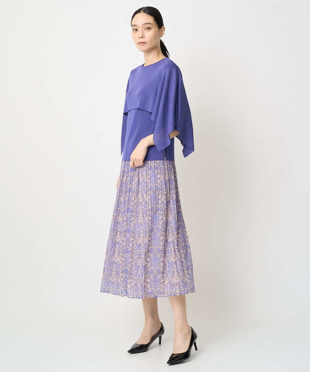 PRFGV76460 CHRISTIAN AUJARD(クリスチャン・オジャール) ケープ風デザインニット ブルー