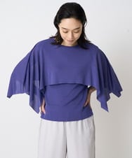 PRFGV76460 CHRISTIAN AUJARD(クリスチャン・オジャール) ケープ風デザインニット ブルー