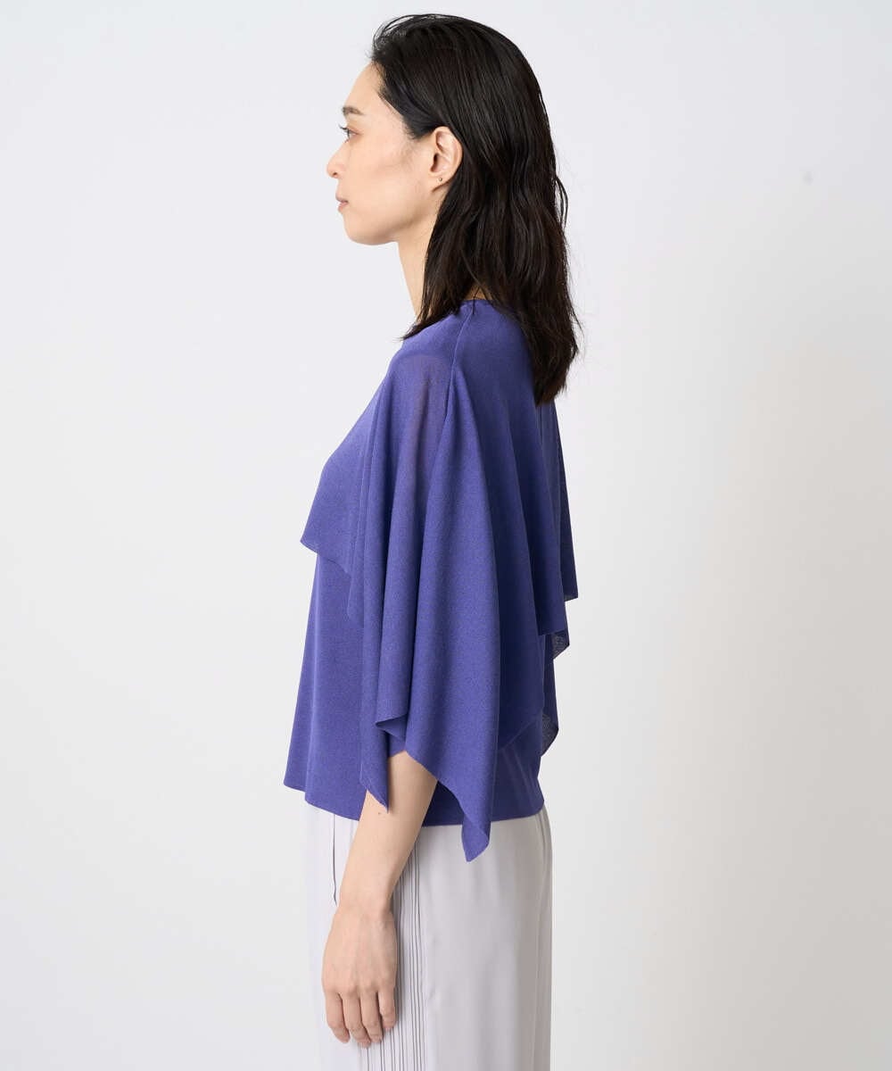 PRFGV76460 CHRISTIAN AUJARD(クリスチャン・オジャール) ケープ風デザインニット ブルー