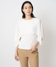 PRFGV76460 CHRISTIAN AUJARD(クリスチャン・オジャール) ケープ風デザインニット ホワイト