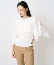 PRFGV76460 CHRISTIAN AUJARD(クリスチャン・オジャール) ケープ風デザインニット ホワイト