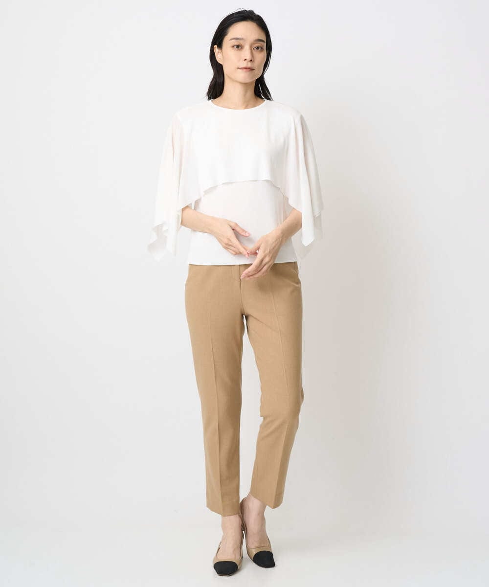 PRFGV76460 CHRISTIAN AUJARD(クリスチャン・オジャール) ケープ風デザインニット ホワイト