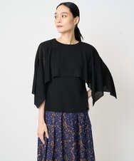 PRFGV76460 CHRISTIAN AUJARD(クリスチャン・オジャール) ケープ風デザインニット ブラック