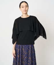 PRFGV76460 CHRISTIAN AUJARD(クリスチャン・オジャール) ケープ風デザインニット ブラック