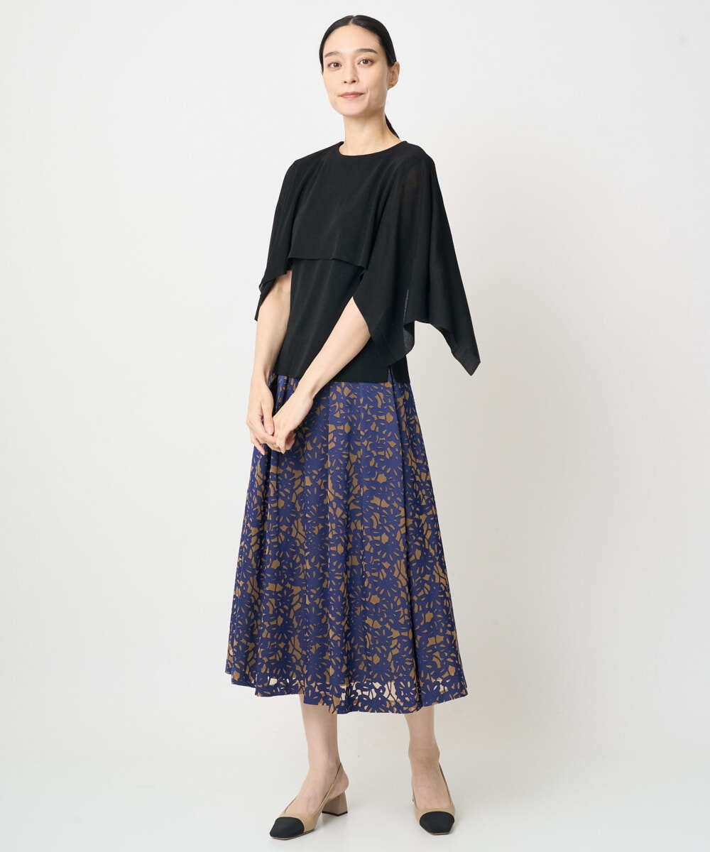 PRFGV76460 CHRISTIAN AUJARD(クリスチャン・オジャール) ケープ風デザインニット ブラック