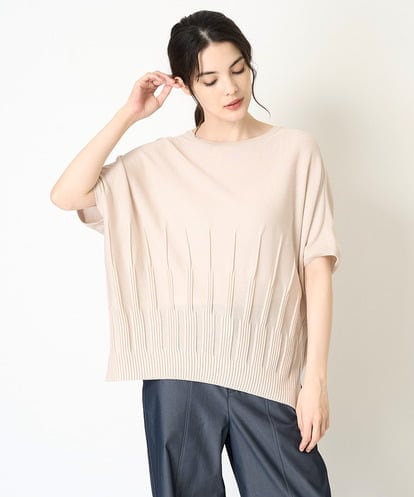 PRFJV22330 CHRISTIAN AUJARD [ドライタッチ]フレンチスリーブニット
