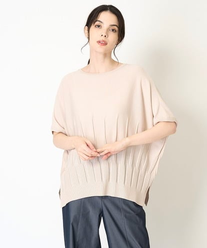 PRFJV22330  [ドライタッチ]フレンチスリーブニット