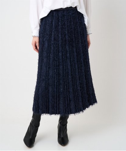 PRHAD19450 CHRISTIAN AUJARD カットジャガードプリーツスカート