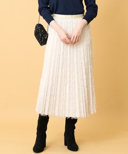 PRHAD19450 CHRISTIAN AUJARD カットジャガードプリーツスカート