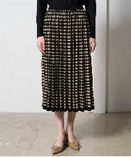 PRHAD36490 CHRISTIAN AUJARD(クリスチャン・オジャール) ジャガードニットスカート ブラック×ベージュ