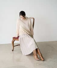 PRHAD48390 CHRISTIAN AUJARD(クリスチャン・オジャール) ウエストゴムプリーツスカート パールベージュ