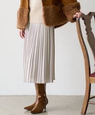 PRHAD48390 CHRISTIAN AUJARD(クリスチャン・オジャール) ウエストゴムプリーツスカート パールベージュ