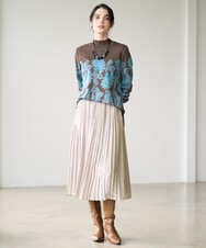 PRHAD48390 CHRISTIAN AUJARD(クリスチャン・オジャール) ウエストゴムプリーツスカート パールベージュ