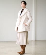 PRHAD48390 CHRISTIAN AUJARD(クリスチャン・オジャール) ウエストゴムプリーツスカート パールベージュ