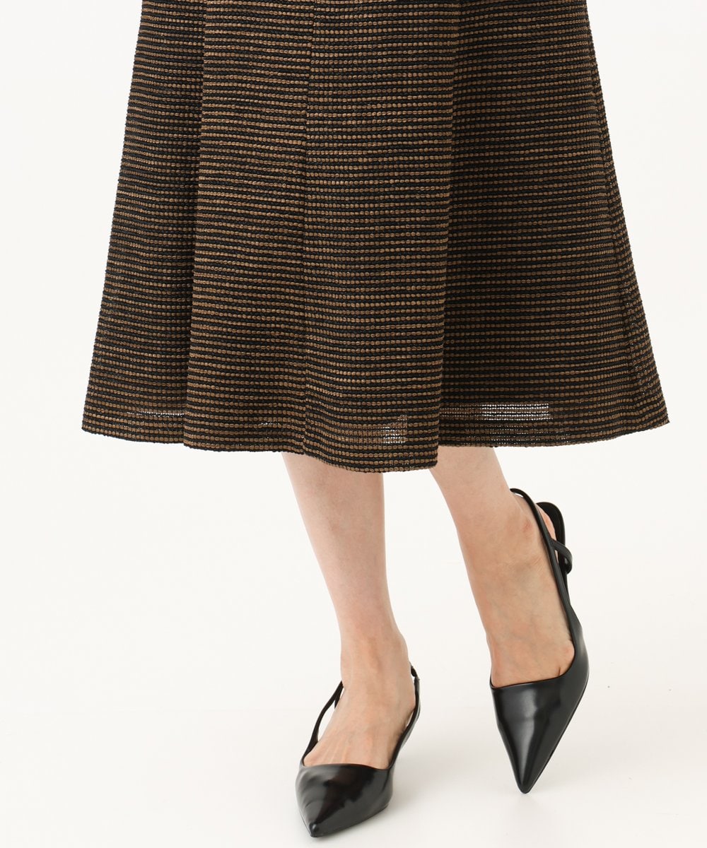 PRHAH08400 CHRISTIAN AUJARD(クリスチャン・オジャール) [セットアップ対応]テープヤーンカラミスカート ブラウン系
