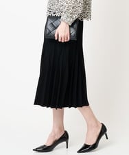 PRHCD02490 CHRISTIAN AUJARD(クリスチャン・オジャール) ウエーブニットプリーツスカート ブラック