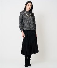 PRHCD02490 CHRISTIAN AUJARD(クリスチャン・オジャール) ウエーブニットプリーツスカート ブラック