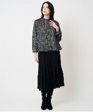 PRHCD02490 CHRISTIAN AUJARD(クリスチャン・オジャール) ウエーブニットプリーツスカート ブラック