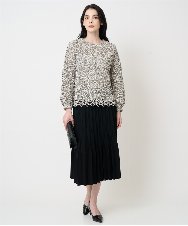 PRHCD02490 CHRISTIAN AUJARD(クリスチャン・オジャール) ウエーブニットプリーツスカート ブラック