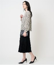 PRHCD02490 CHRISTIAN AUJARD(クリスチャン・オジャール) ウエーブニットプリーツスカート ブラック