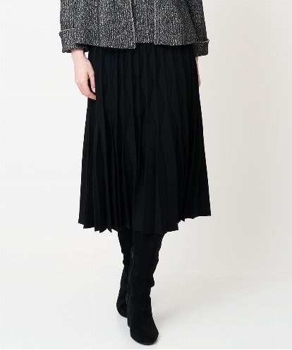 PRHCD02490 CHRISTIAN AUJARD ウエーブニットプリーツスカート