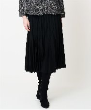 PRHCD02490 CHRISTIAN AUJARD(クリスチャン・オジャール) ウエーブニットプリーツスカート ブラック