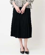 PRHCD02490 CHRISTIAN AUJARD(クリスチャン・オジャール) ウエーブニットプリーツスカート ブラック