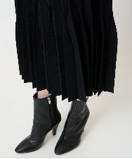 PRHCD02490 CHRISTIAN AUJARD(クリスチャン・オジャール) ウエーブニットプリーツスカート ブラック