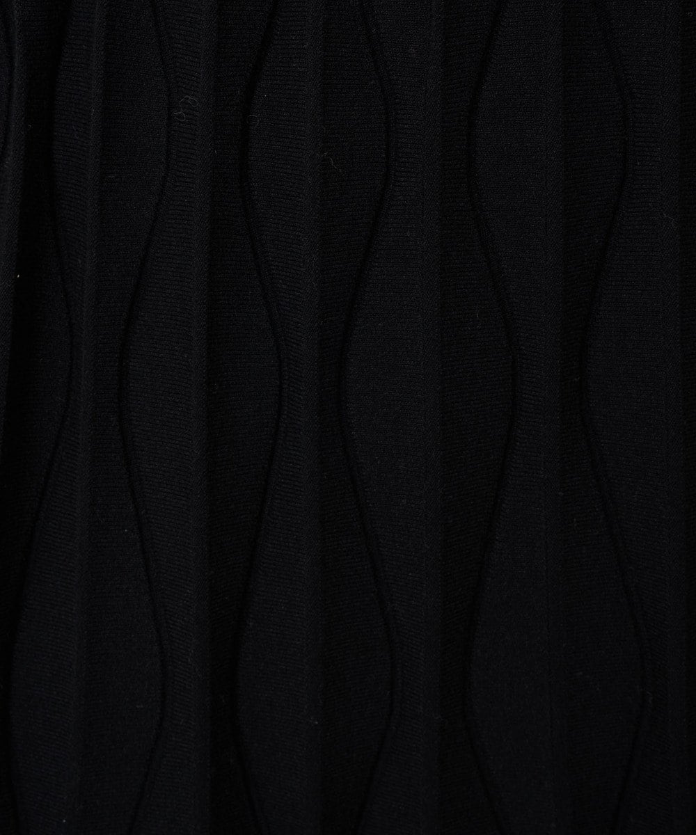 PRHCD02490 CHRISTIAN AUJARD(クリスチャン・オジャール) ウエーブニットプリーツスカート ブラック