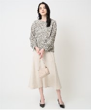 PRHCD09390 CHRISTIAN AUJARD(クリスチャン・オジャール) [セットアップ対応]ラメジャージースカート アイボリー