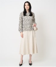 PRHCD09390 CHRISTIAN AUJARD(クリスチャン・オジャール) [セットアップ対応]ラメジャージースカート アイボリー