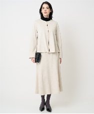 PRHCD09390 CHRISTIAN AUJARD(クリスチャン・オジャール) [セットアップ対応]ラメジャージースカート アイボリー