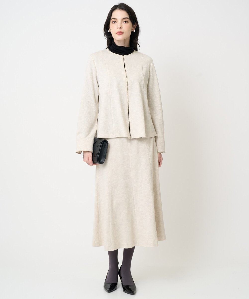 PRHCD09390 CHRISTIAN AUJARD(クリスチャン・オジャール) [セットアップ対応]ラメジャージースカート アイボリー