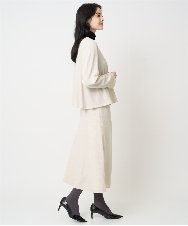 PRHCD09390 CHRISTIAN AUJARD(クリスチャン・オジャール) [セットアップ対応]ラメジャージースカート アイボリー