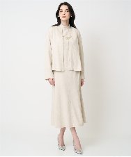 PRHCD09390 CHRISTIAN AUJARD(クリスチャン・オジャール) [セットアップ対応]ラメジャージースカート アイボリー