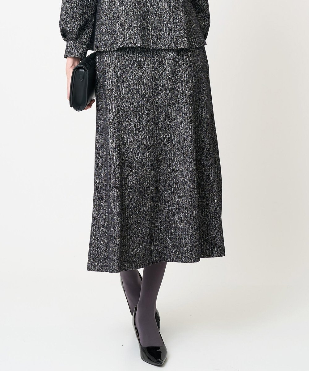 PRHCD09390 CHRISTIAN AUJARD(クリスチャン・オジャール) [セットアップ対応]ラメジャージースカート ブラック