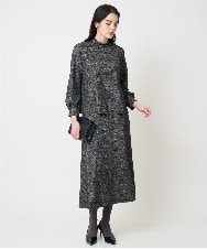 PRHCD09390 CHRISTIAN AUJARD(クリスチャン・オジャール) [セットアップ対応]ラメジャージースカート ブラック