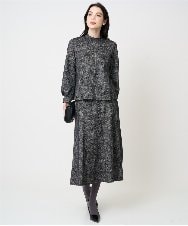 PRHCD09390 CHRISTIAN AUJARD(クリスチャン・オジャール) [セットアップ対応]ラメジャージースカート ブラック