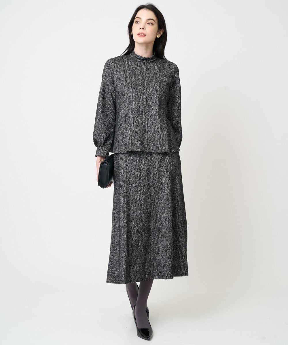 PRHCD09390 CHRISTIAN AUJARD(クリスチャン・オジャール) [セットアップ対応]ラメジャージースカート ブラック