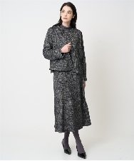 PRHCD09390 CHRISTIAN AUJARD(クリスチャン・オジャール) [セットアップ対応]ラメジャージースカート ブラック